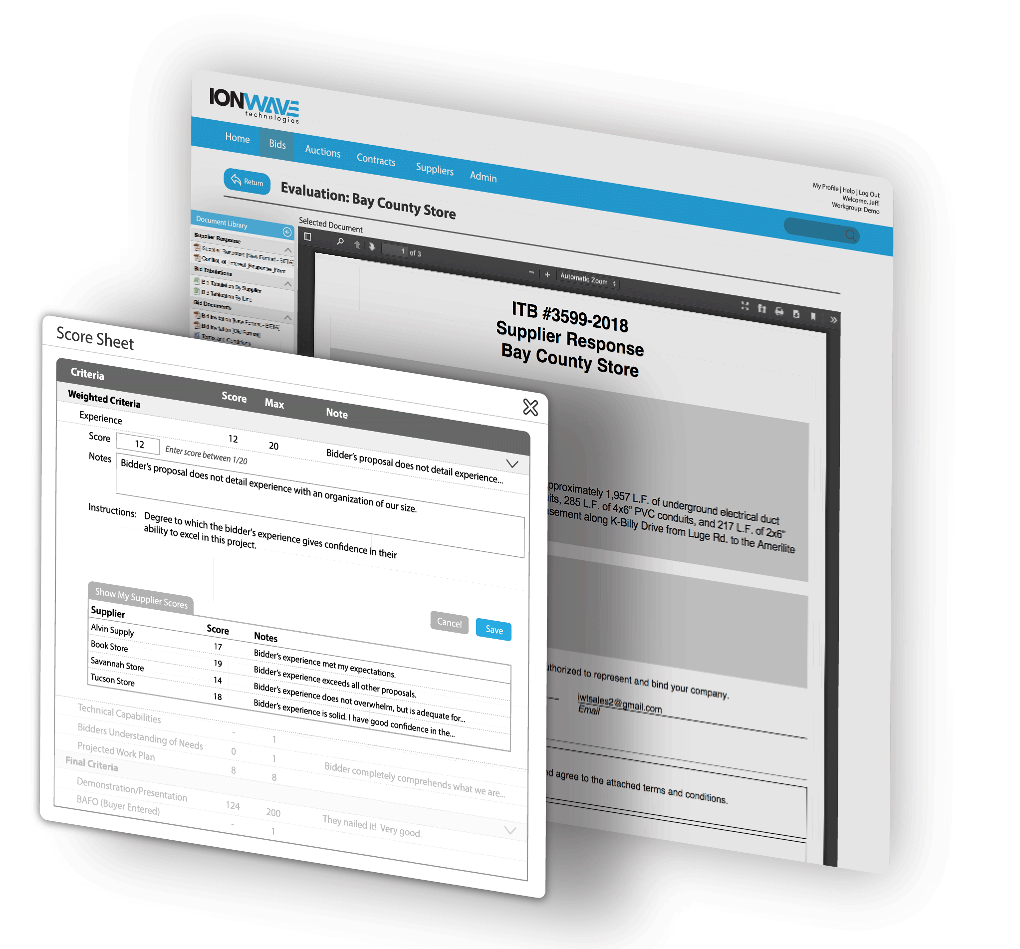 rfp scoring solution